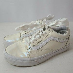 Vans Old Skool Ribbon Lace Up Leather Sneakers 6.5